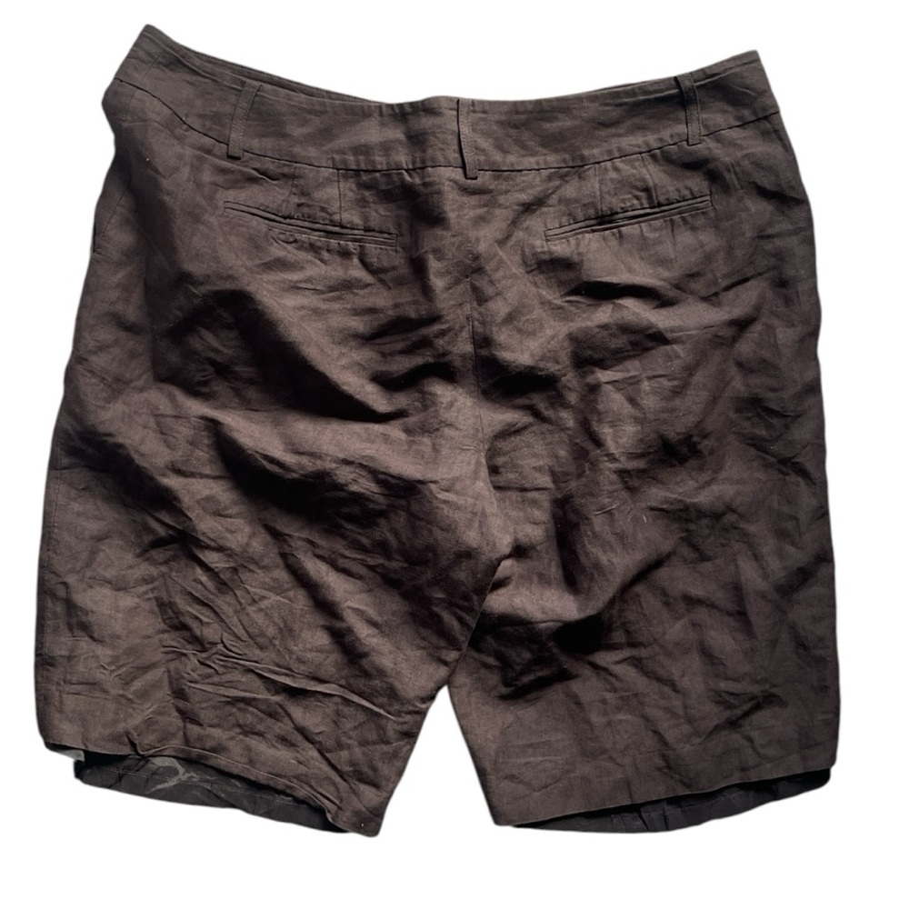 Loft Linen Blend Brown Bermuda Shorts Size 14 EUC - Picture 3 of 3